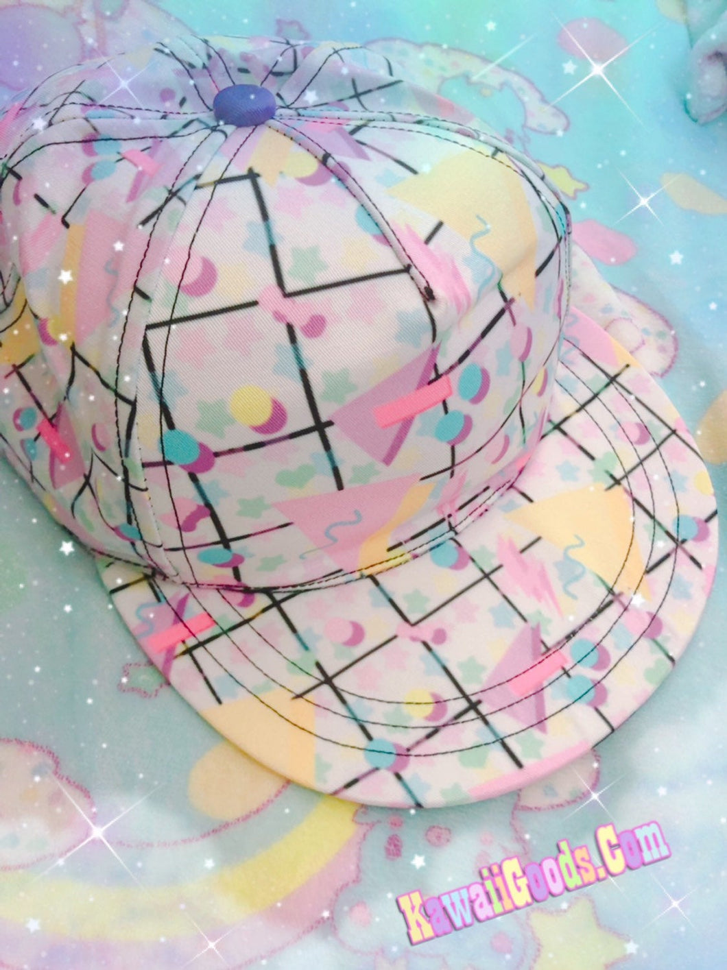 Geometric 80s Yume Kawaii Fairykei Hat (Made to Order)