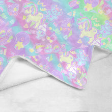 Load image into Gallery viewer, Sweetie Dreams and Trixie 80s Yume Kawaii Fairy Kei Fleece Blanket (Made to Order)