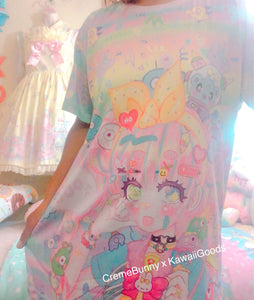 Creme Bunny x Kawaii Goods Decora Girl Party Top (Made to Order)