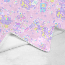 Load image into Gallery viewer, Hurt Bunny Bear Nurse Death Yami Kawaii Fleece Blanket (Made to Order)