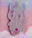 Painfully Hurt Bunny Enamel Pin