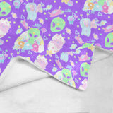 Alien Cutie Reba the alien and kikko TV Blanket (Made to Order)