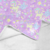 Sweetie Dreams and Trixie 80s Yume Kawaii Fairy Kei Fleece Blanket (Made to Order)