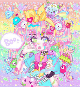 Creme Bunny x Kawaii Goods Decora Girl Party Fuzzy Joggers  (Made to Order)