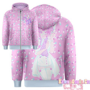 Manic Nurse and Hurt Bunny Aini x Kawaii Goods Collab Hoodie Sweater (Made to Order)