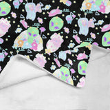 Alien Cutie Reba the alien and kikko TV Blanket (Made to Order)