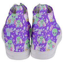 Load image into Gallery viewer, Alien Cutie Reba the alien and Kikko TV Shoes Women (Made to Order)