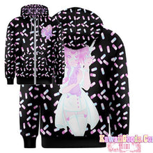 Load image into Gallery viewer, Manic Nurse and Hurt Bunny Aini x Kawaii Goods Collab Hoodie Sweater (Made to Order)