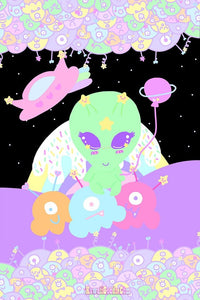Alien Cutie Reba the alien and Alien Ice Cream Scoops Monster Top (Made to Order)