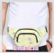 Load image into Gallery viewer, Geometric Barbie Inspired 80s Yume Kawaii Fanny Pack (Made to Order)