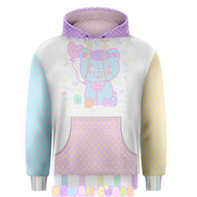 Load image into Gallery viewer, Trixie the Alien Baby Bear Curse Blocks  Hoodie (Made to Order)