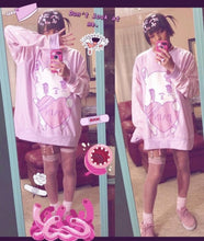 Load image into Gallery viewer, Painfully Hurt Bunny Conversation Heart Sweater (Made to Order)