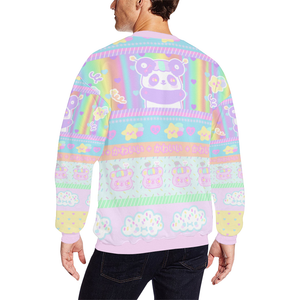 Mimi the alien panda and Emotion Bear Dreamy Sweater (made to order)