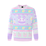 Mimi the alien panda and Emotion Bear Dreamy Sweater (made to order)