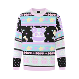 Mimi the alien panda and Emotion Bear Dreamy Sweater (made to order)