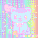 Trixie the Alien Baby Bear Curse Blocks  Mesh Top