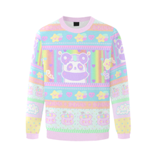 Load image into Gallery viewer, Mimi the alien panda and Emotion Bear Dreamy Sweater (made to order)