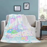 Dreamy Cloud Land Kikko TV and Emotion Bear Blanket (Made to Order)