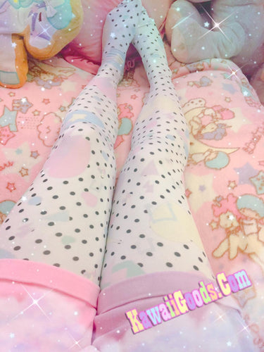 Fuzzy Long John Leggings Stockings Pants Fairy Kei