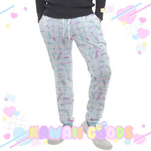 Fairy Kei Grid Cutie Pants Joggers (made to order)