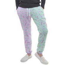 Load image into Gallery viewer, Fairy Kei Grid Cutie Fuzzy Pants Joggers (made to order)