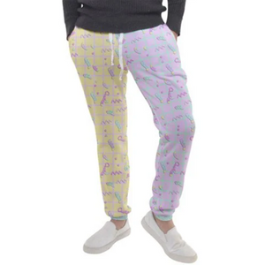 Fairy Kei Grid Cutie Fuzzy Pants Joggers (made to order)