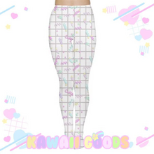 Load image into Gallery viewer, Fairy kei Cutie Grid  tights (made to order)