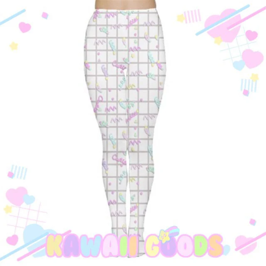 Fairy kei Cutie Grid  tights (made to order)