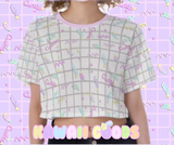 Fairykei Pastel Cutie Grid Crop Top (made to order)