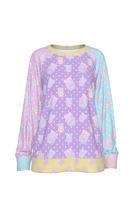 Load image into Gallery viewer, Conversation Heart Animals Raglan Sweater (made to order)