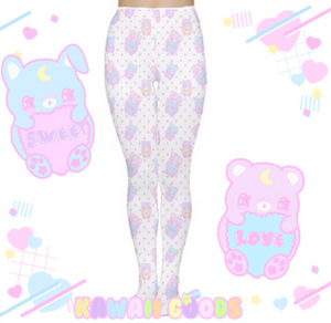 Conversation Heart Cuties Tights (made to order)