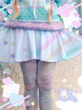 Load image into Gallery viewer, Rainbow Stripes and Stars Skirt (made to order)