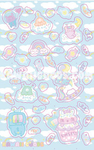 Sweetie Dreams, Kikko TV, Emotion Bear Sticker Sheet
