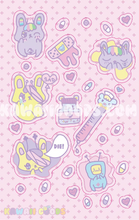 Load image into Gallery viewer, Hurt Bunny Holographic Sticker Sheet