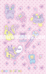 Hurt Bunny Holographic Sticker Sheet