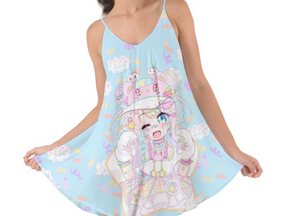 Creme Bunny x Kawaii Goods Chiffon Dress (Made to Order)