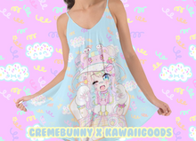 Load image into Gallery viewer, Creme Bunny x Kawaii Goods Chiffon Dress (Made to Order)
