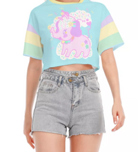 Load image into Gallery viewer, Dreamy Alien Elephant Eli Crop Top (made to order)