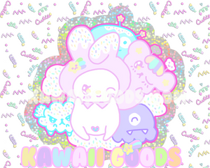 Dreamy Bunny Holographic sticker