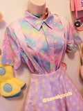 Starry Pastel Yume Kawaii Suspender Skirt (made to order)