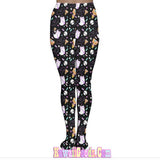 Halloween Sweets Tights, Skeleton Creepy Cute Bat Tights (Made to Order)