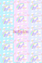 Load image into Gallery viewer, Sweets Rainbow Clouds Magical Moon Shooting Chiffon Long Sleeve Blouse (Made to Order)