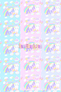 Sweets Rainbow Clouds Magical Yume Kawaii Dress (Made to Order)
