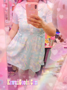 Sweets Rainbow Clouds Magical Yume Kawaii Dress (Made to Order)
