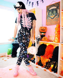 Fairy Kei Pastel Goth Skeleton Creepy Cute Tee (Made to Order)