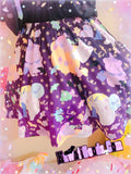 Candy Cemetery Creepy Cute Witch Bear Suspender Skirt