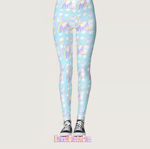 Load image into Gallery viewer, Sweets Rainbow Clouds Magical Moon Shooting Star Leggings (Made to Order)