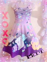 Load image into Gallery viewer, Candy Cemetery Creepy Cute Witch Bear Dress (Made to Order)