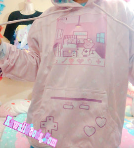 Yami Kawaii Nurse Bear Video Game Pixel Menhera Sweater (Made to Order)