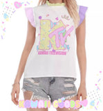 KTV Kawaii Television Ruffle Top (Made to Order)